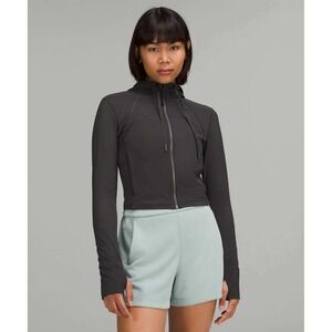 NWT Lululemon Nulu and Mesh Cropped Define Jacket Graphite Grey Size 2